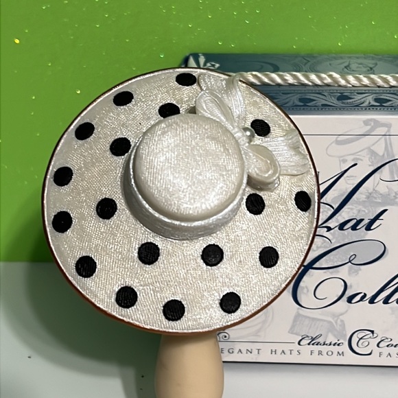 Classic Couture Hat Collection Black & White Hat with Stand - Picture 2 of 10